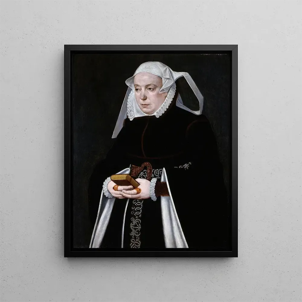 Maleri Portrait af en kvinde - Barthel Bruyn den Yngre | Kunsttryk