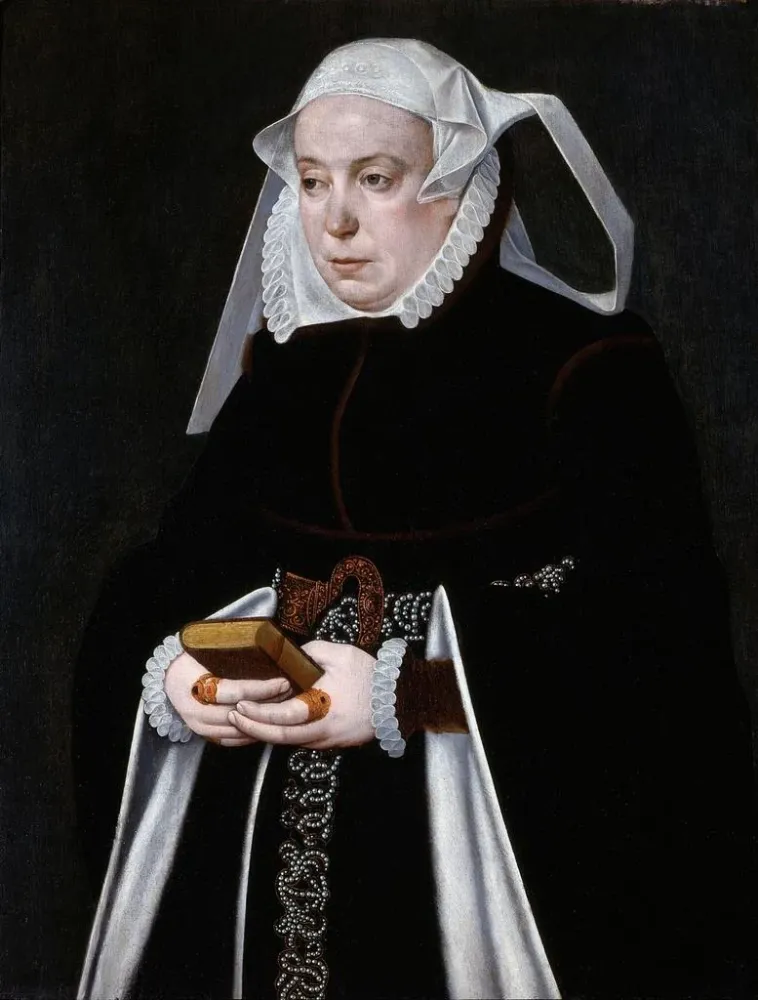 Maleri Portrait af en kvinde - Barthel Bruyn den Yngre | Kunsttryk