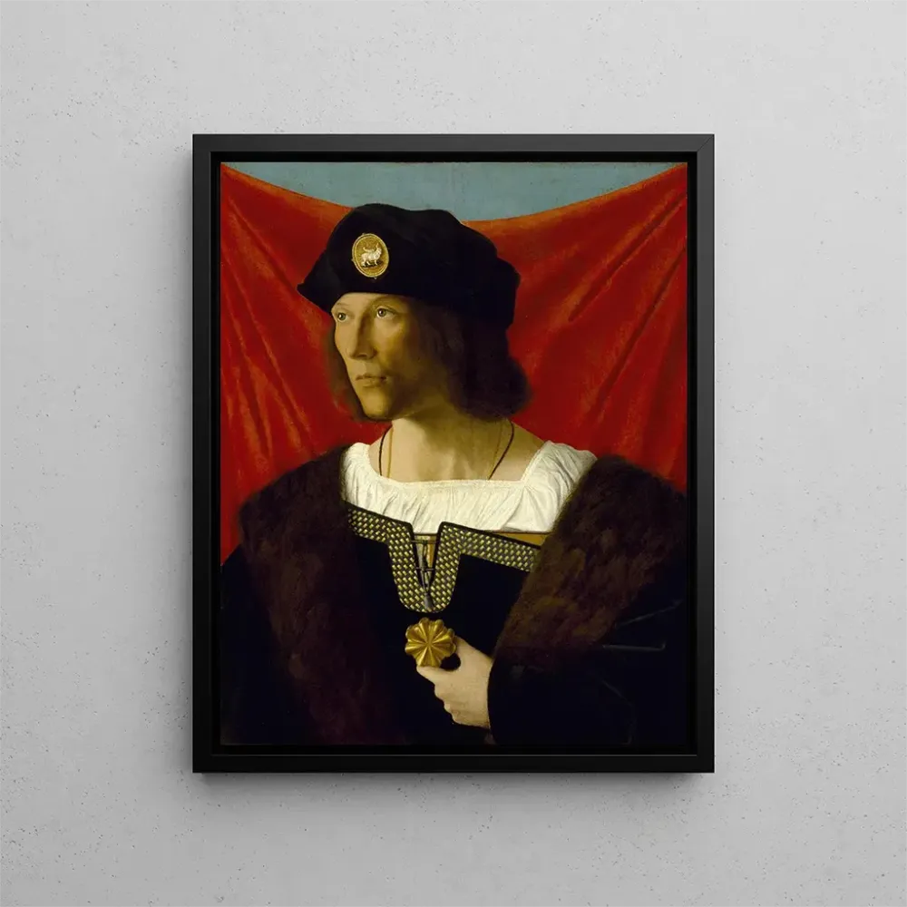 Maleri Portrait af en mand - Bartolomeo Veneto | Kunsttryk