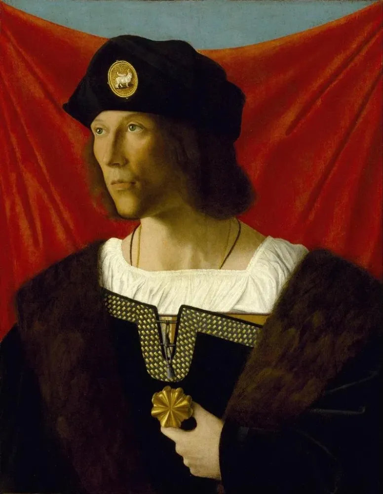 Maleri Portrait af en mand - Bartolomeo Veneto | Kunsttryk