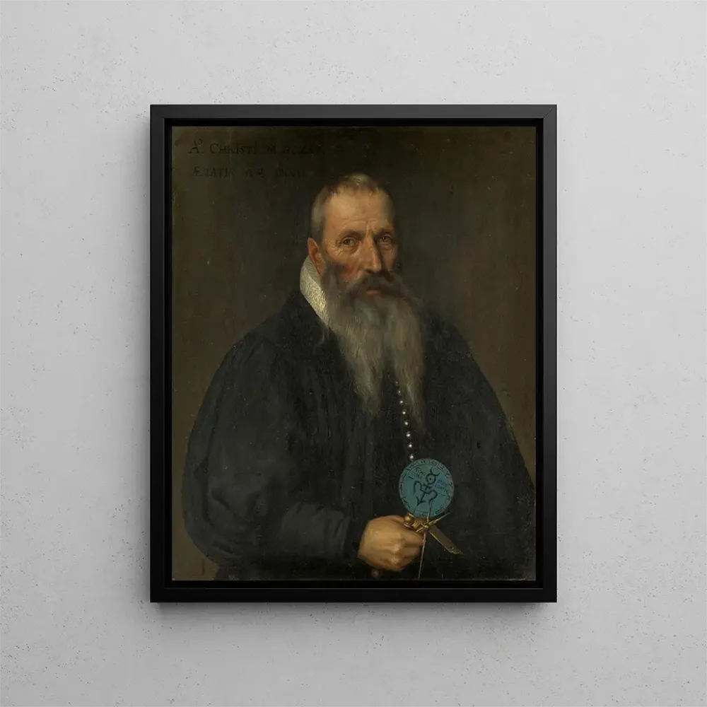 Maleri Portrait af Peter Ryff af Basel - Bartholomäus Sarburgh | Kunsttryk