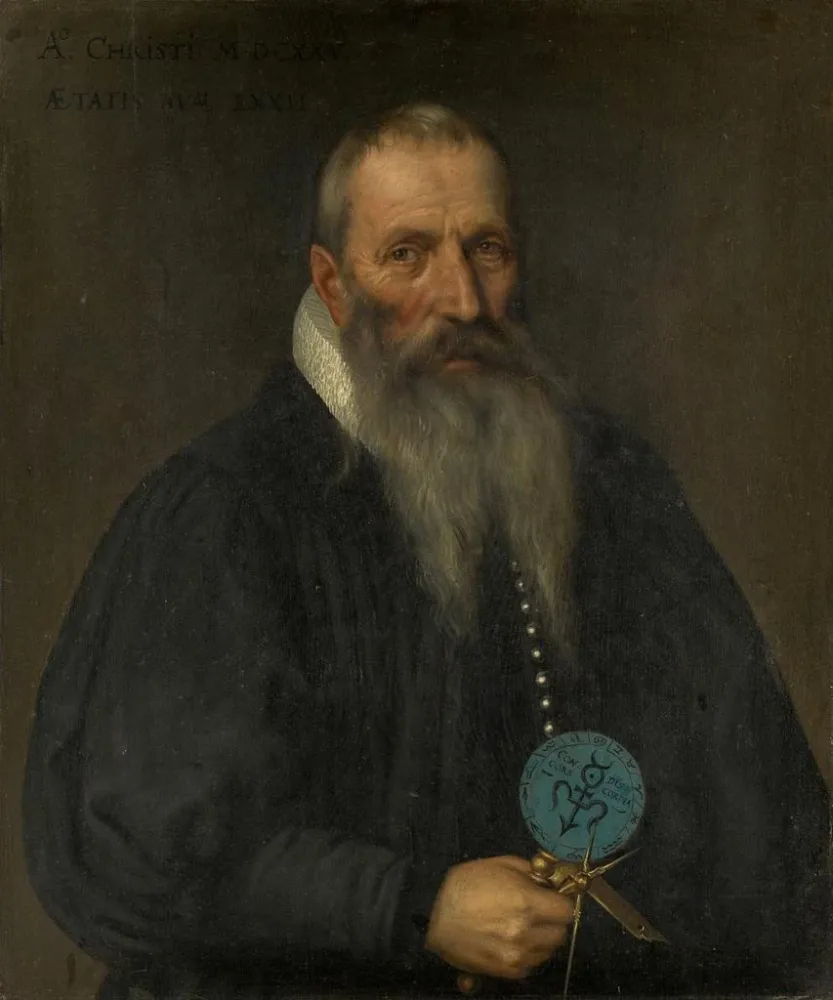 Maleri Portrait af Peter Ryff af Basel - Bartholomäus Sarburgh | Kunsttryk