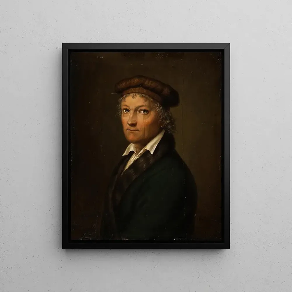 Maleri Portrait af Thorvaldsen - Bernhard von Guérard | Kunsttryk