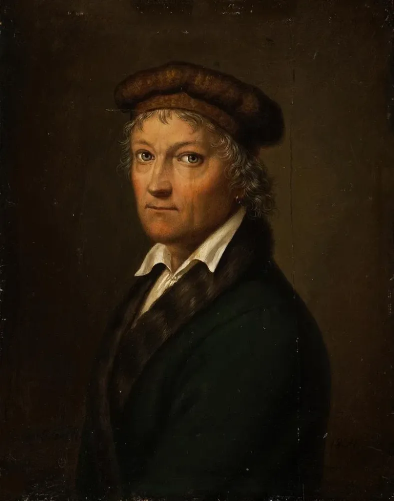 Maleri Portrait af Thorvaldsen - Bernhard von Guérard | Kunsttryk