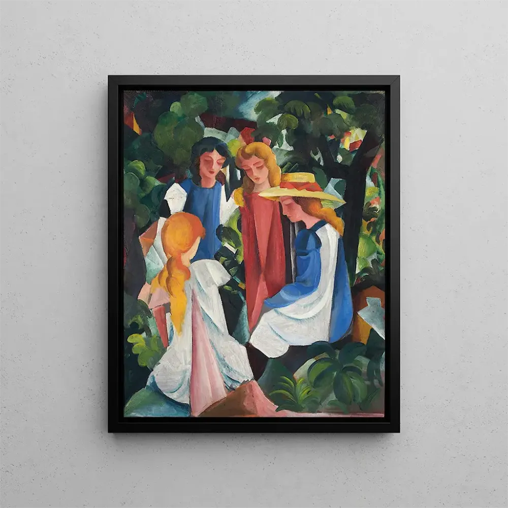 Maleri Quatre filles - August Macke | Kunsttryk