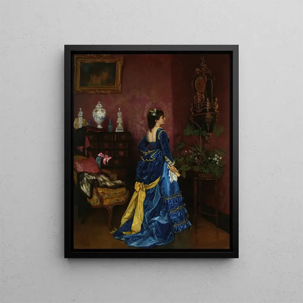 Maleri La Robe bleue - Auguste Toulmouche | Kunsttryk