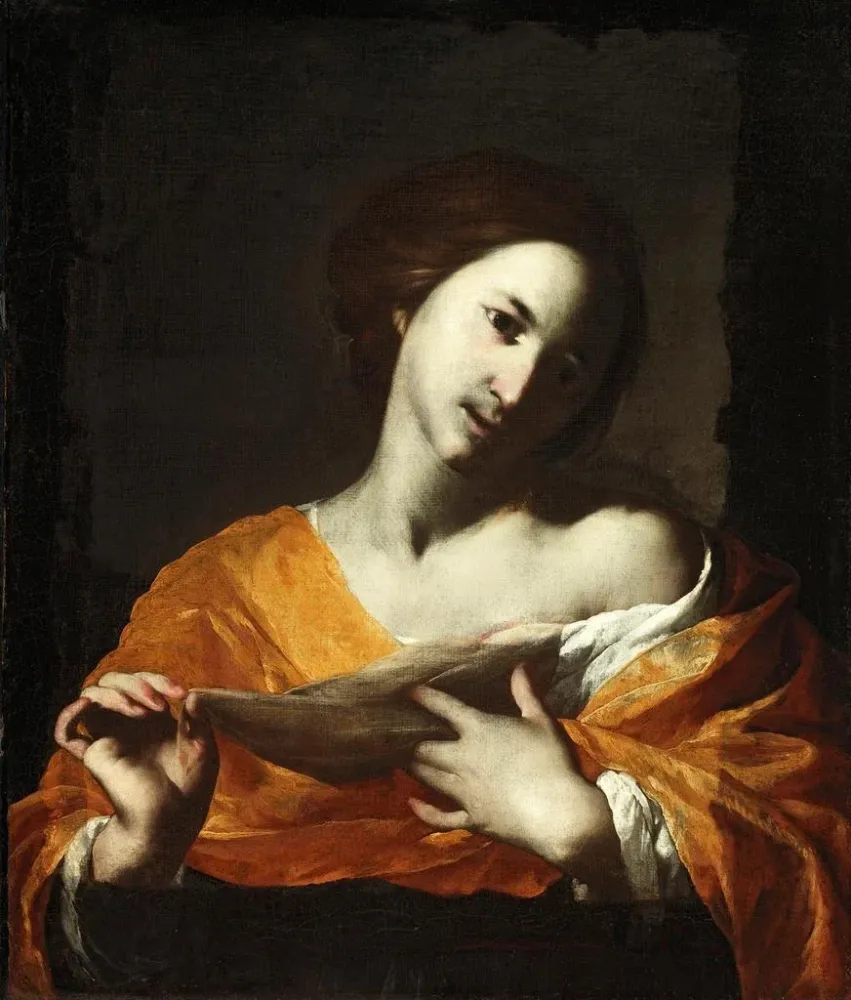 Maleri Sainte Agathe - Bernardo Cavallino | Kunsttryk