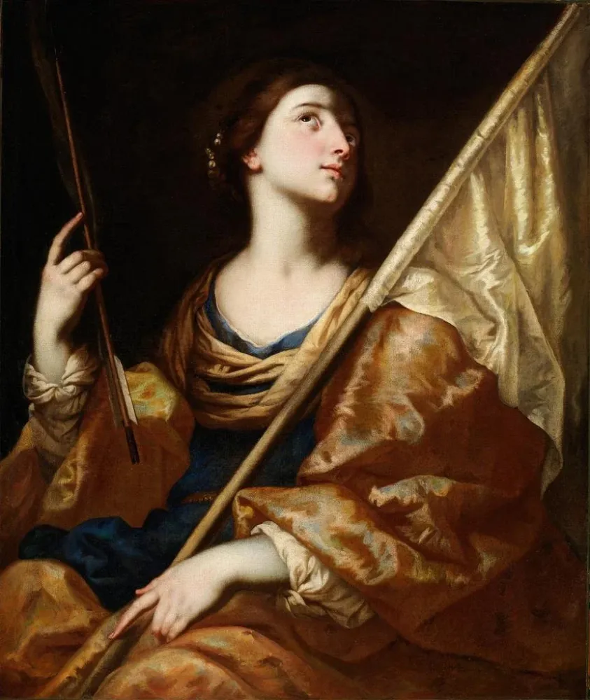 Maleri Sainte Ursule - Bernardo Cavallino | Kunsttryk