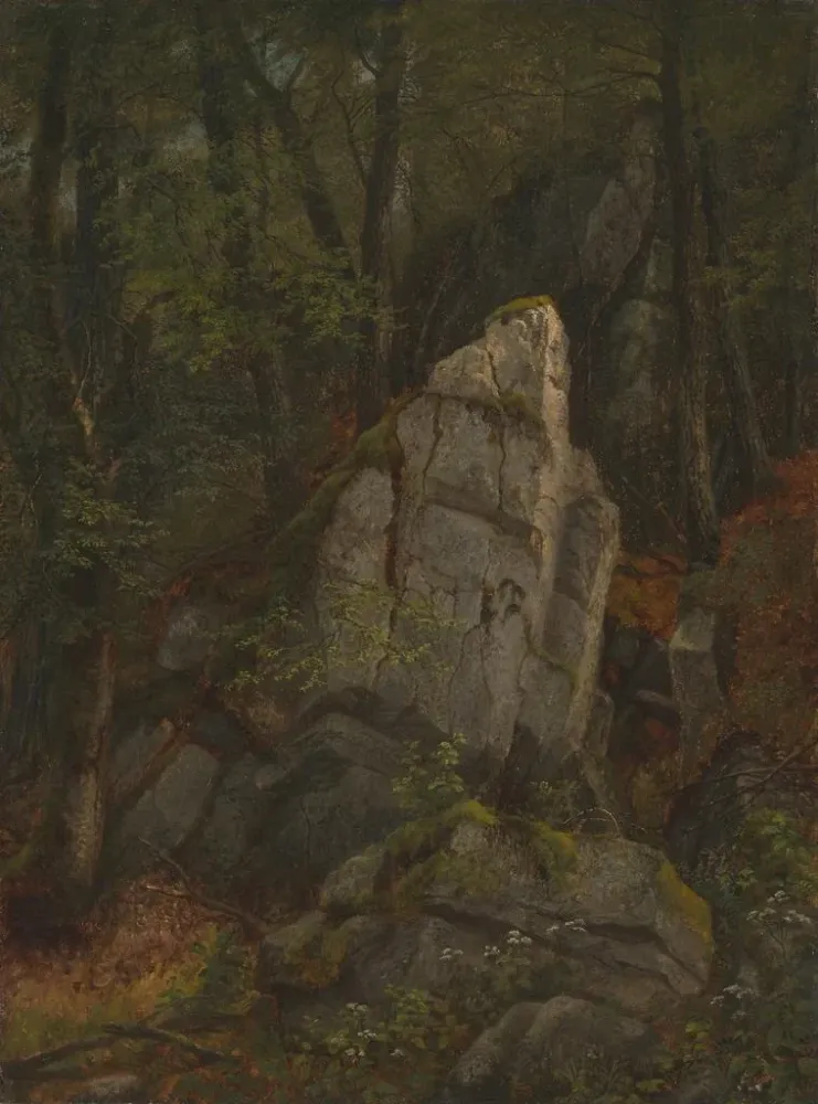 Maleri Studie af klippeformationerne i Pearson-kløften - Asher Brown Durand | Kunsttryk