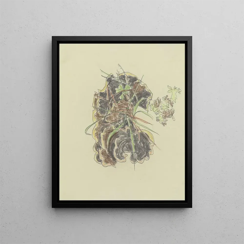 Maleri Studie af planter - August Babberger | Kunsttryk