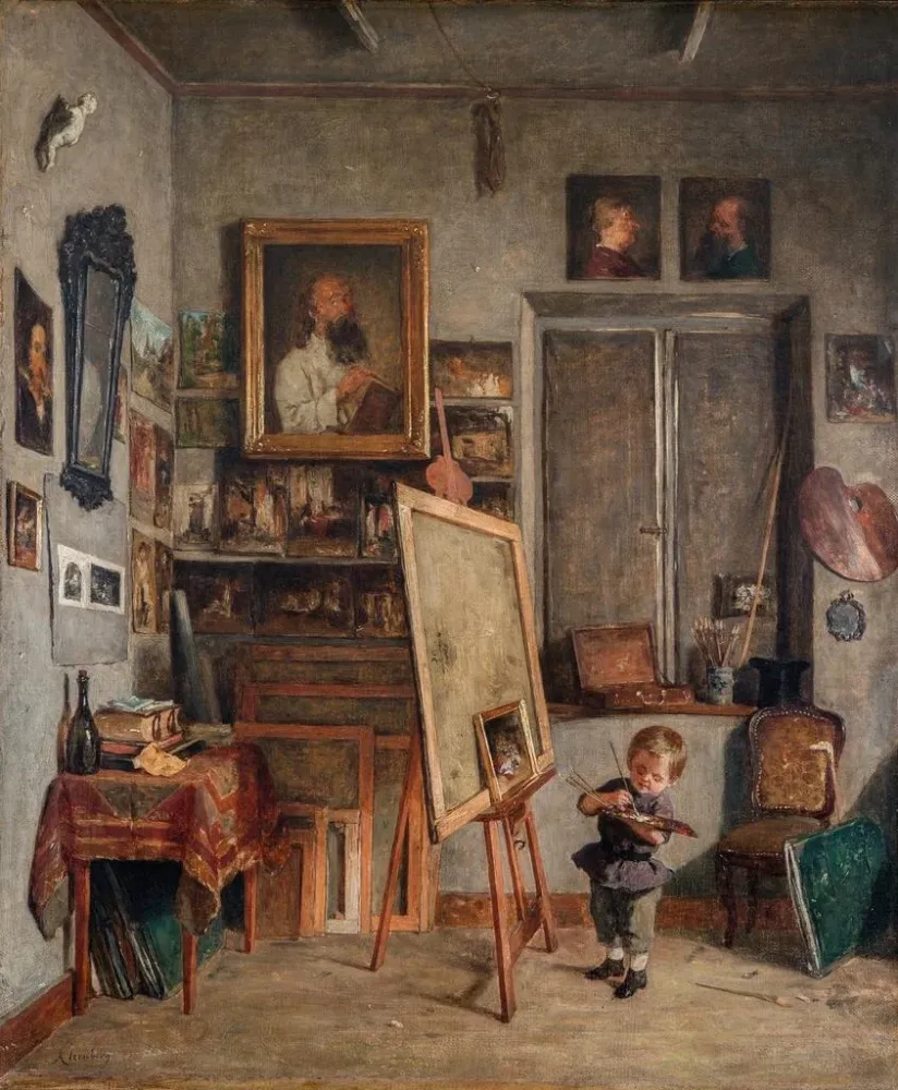 Maleri Un talent naissant - August Jernberg | Kunsttryk