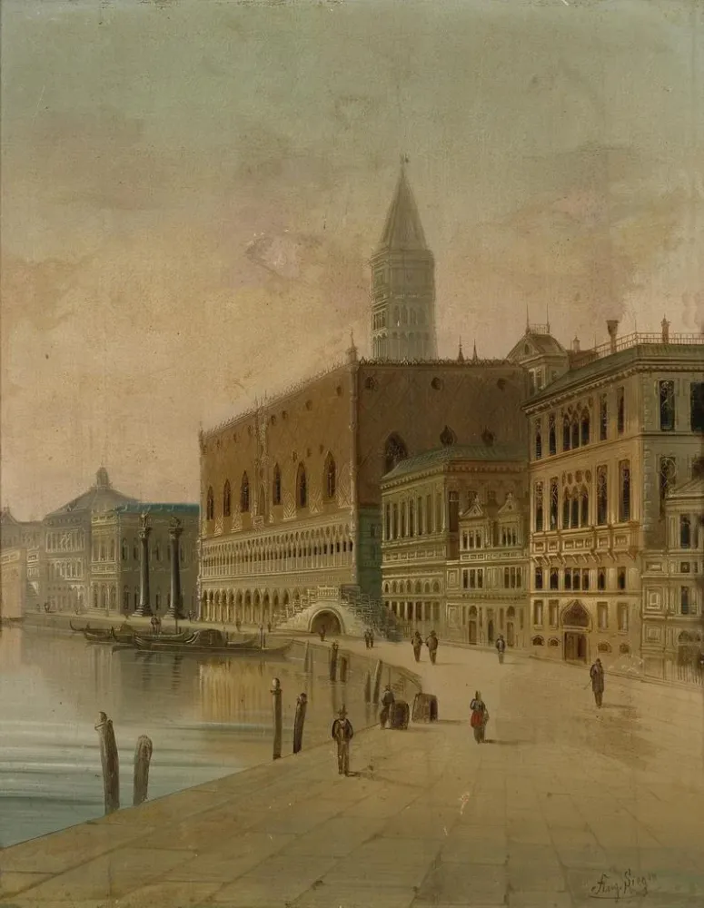 Maleri Venise 1 - August von Siegen | Kunsttryk