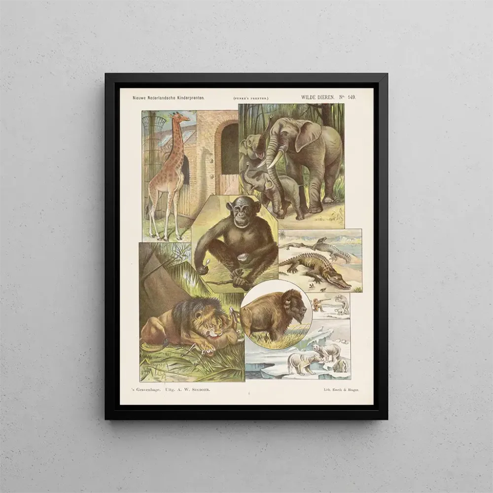 Maleri vilde dyr - Emrik Binger | Kunsttryk Source: Tableau Animaux sauvages - Emrik Binger | Reproduction