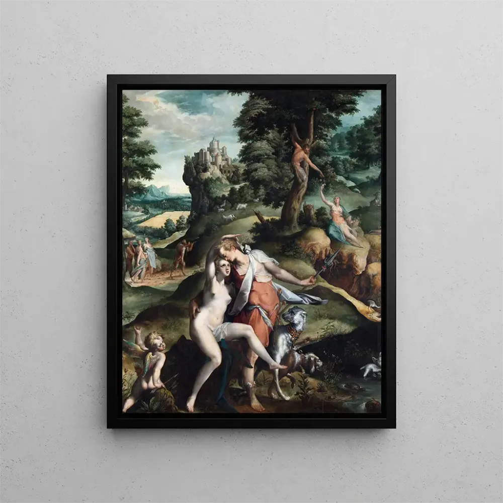Maleri Vénus og Adonis - Bartholomaeus Spranger | Kunsttryk