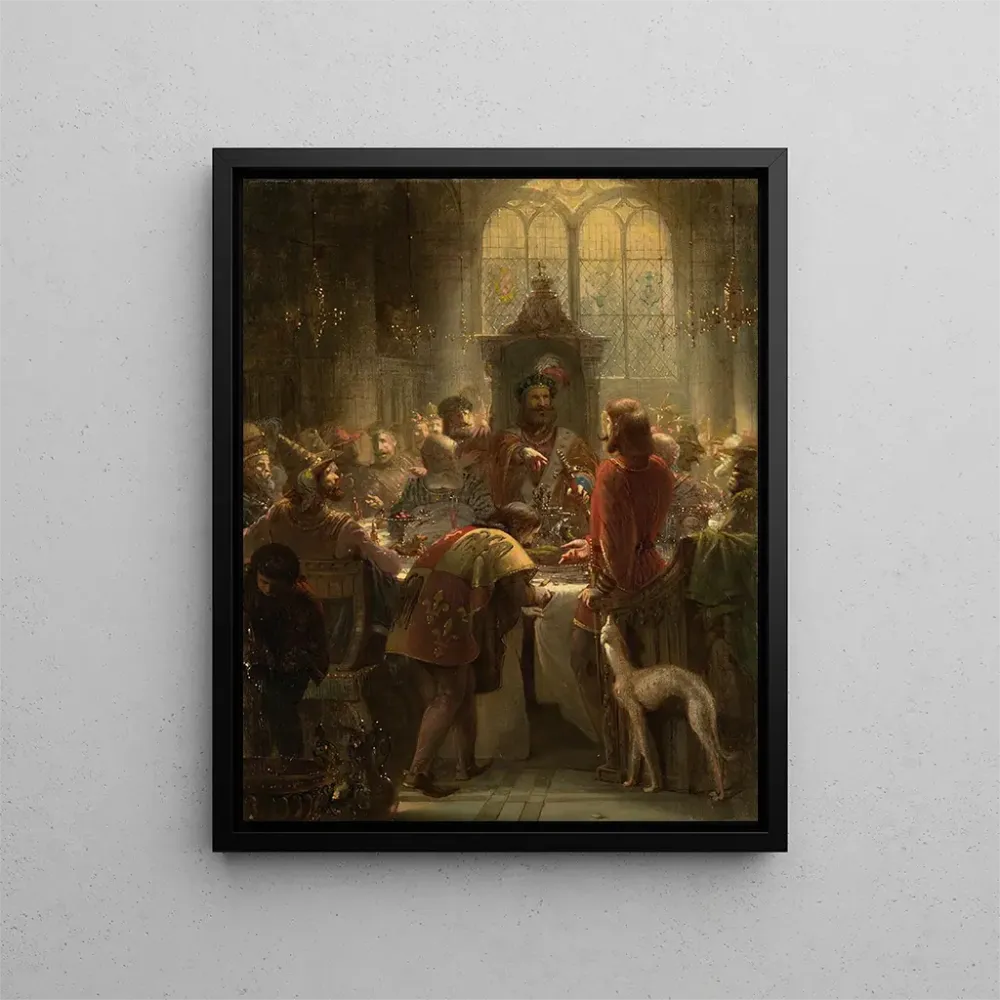 Maleri Willem van Oostervant og den skårne dug Anno 1395 - Barend Wijnveld | Kunsttryk