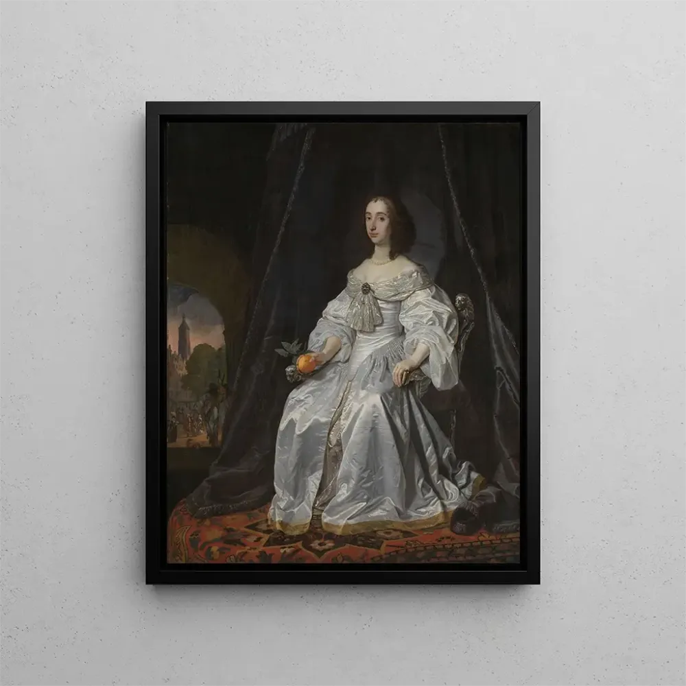 Marie Stuart, Orangeprinsesse, enke efter Wilhelm II - Bartholomeus van der Helst | Kunsttryk
