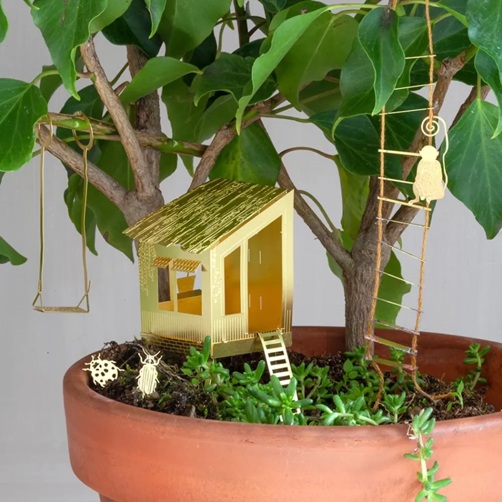 Mini træhus | DIY sæt i messing