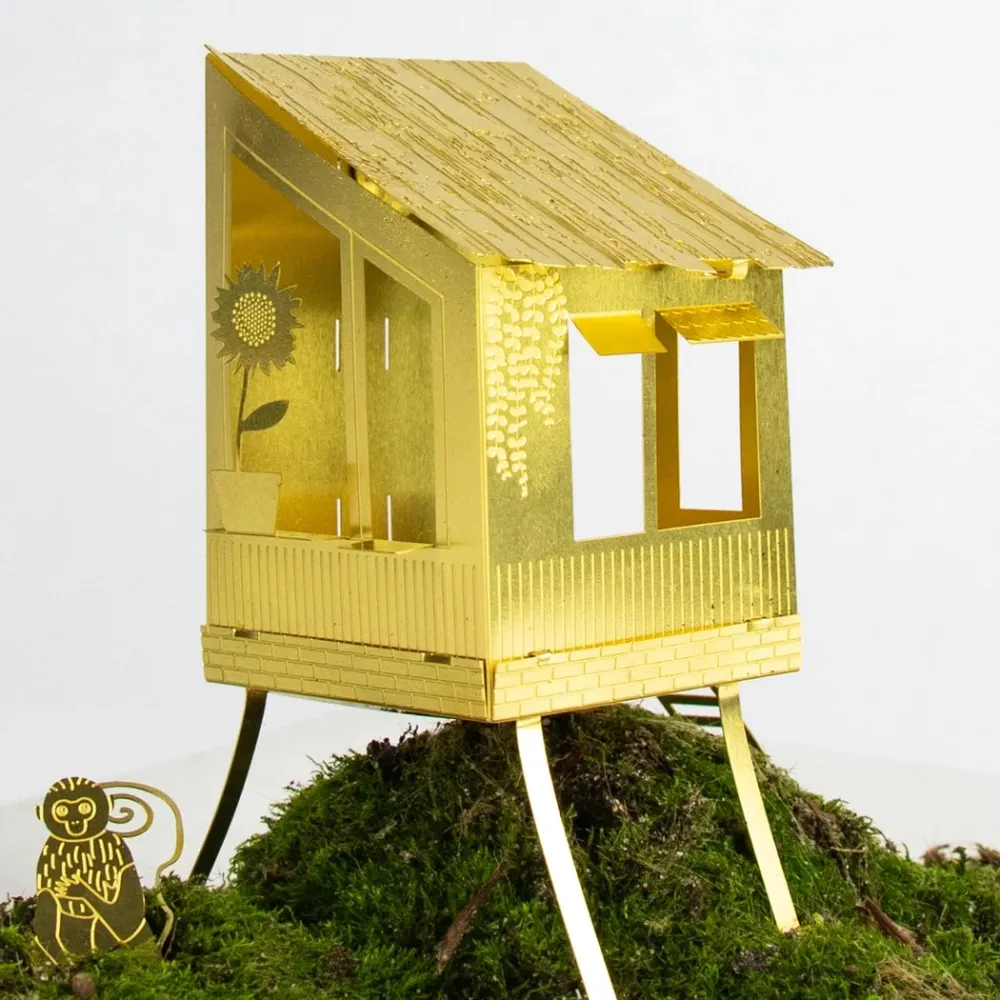 Mini træhus | DIY sæt i messing