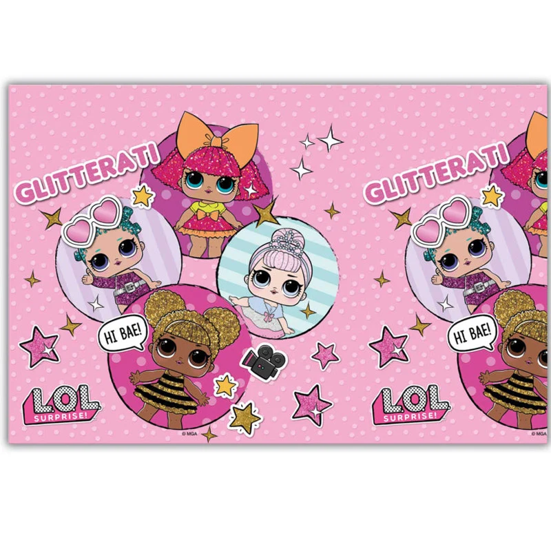 LOL Glitterati plastdug, 120x180 cm.