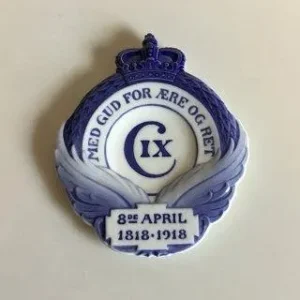Royal Copenhagen Mindeplatte fra 1918 RC-CM179