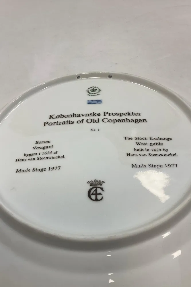 Royal Copenhagen Platte Københavnske Prospekter Børsen No 1