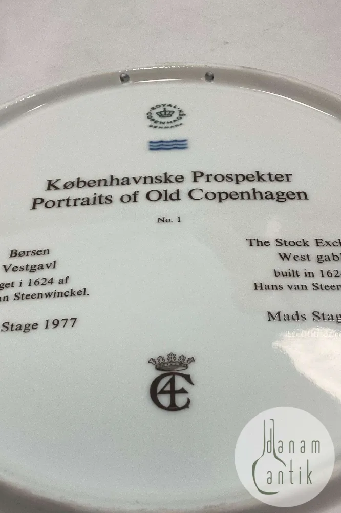 Royal Copenhagen Platte Københavnske Prospekter Børsen No 1