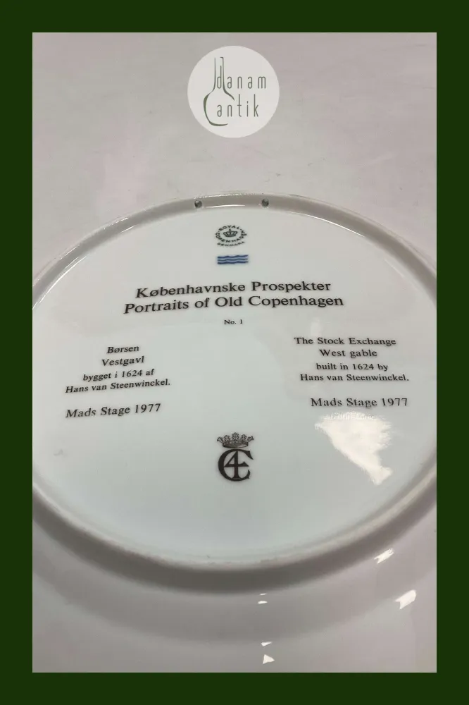 Royal Copenhagen Platte Københavnske Prospekter Børsen No 1