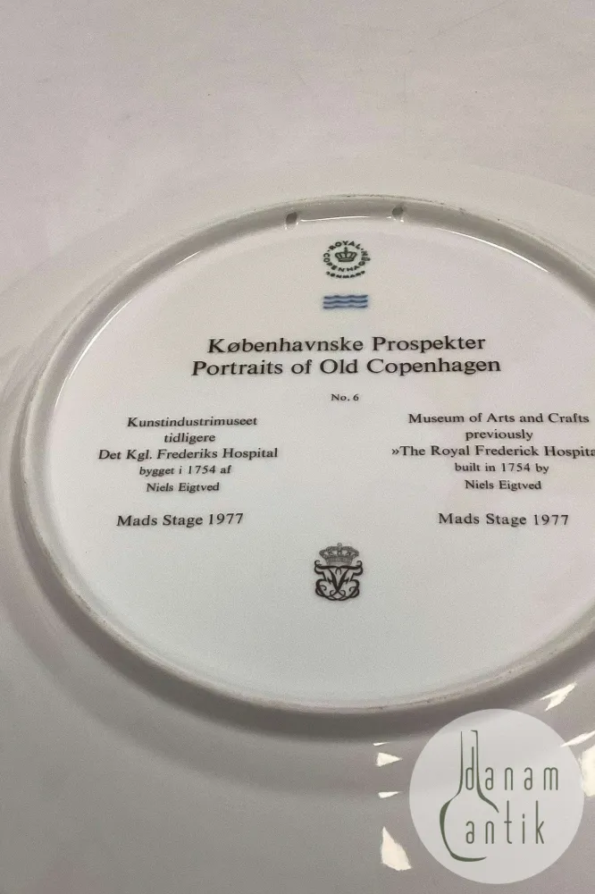 Royal Copenhagen Platte Københavnske Prospekter Kunstindustrimuseet No 6