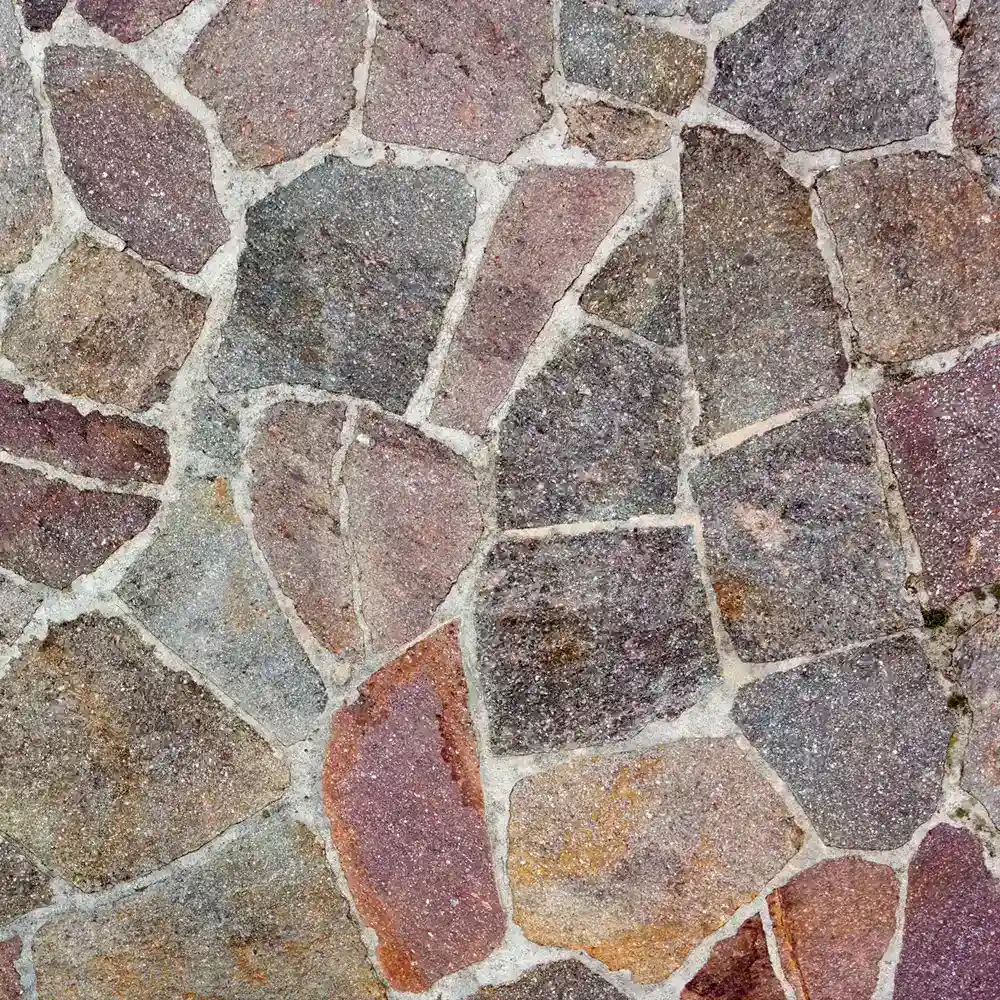 10 m² Porphyr facadesten 1-3 cm til 68 €/m² fragtfrit