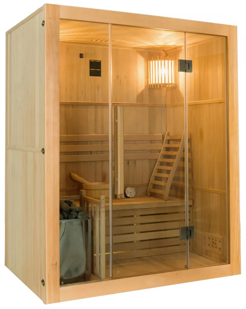 France Sauna Sense 3 Personer Komplet sæt 4.5KW Black Wall Edition