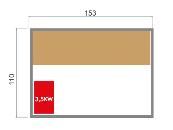 France Sauna Sense 3 Personer Komplet sæt 4.5KW Black Wall Edition