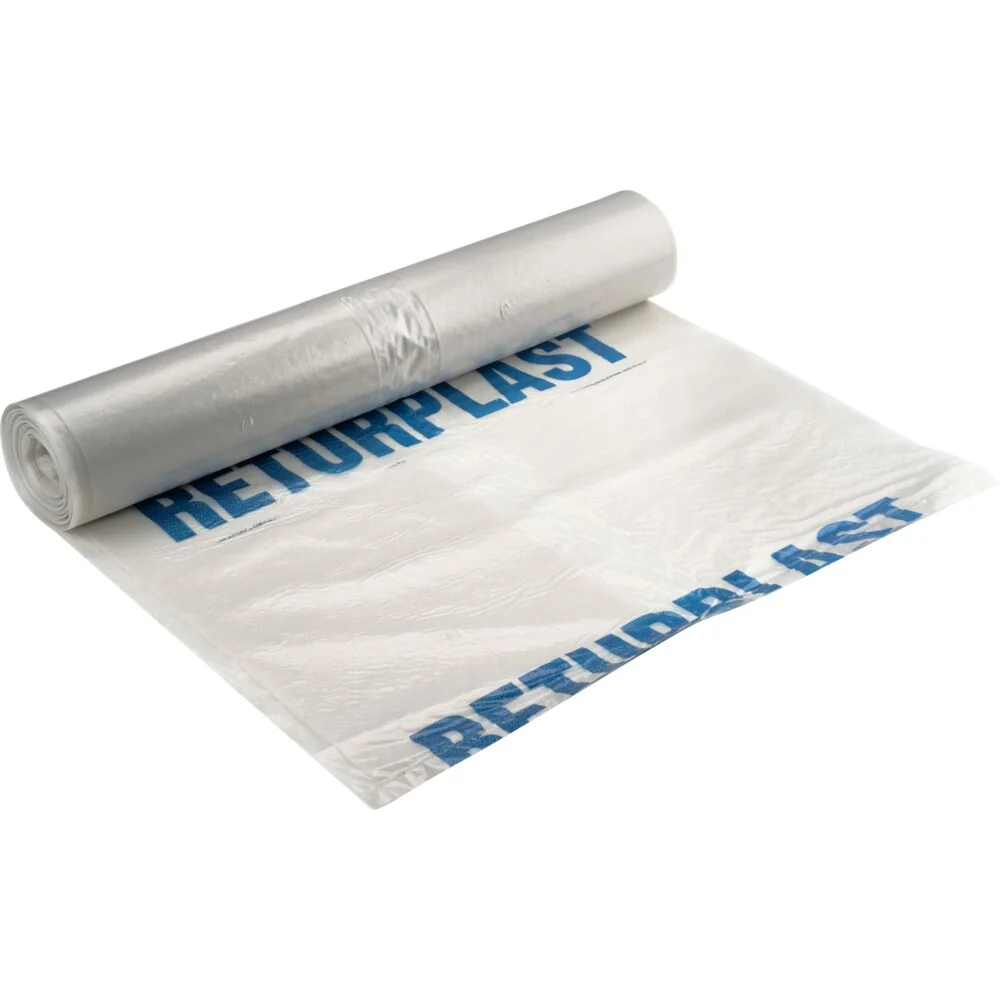 Knudesæk – 200 l, Klar, LDPE (85x160 cm) - 10 Ruller