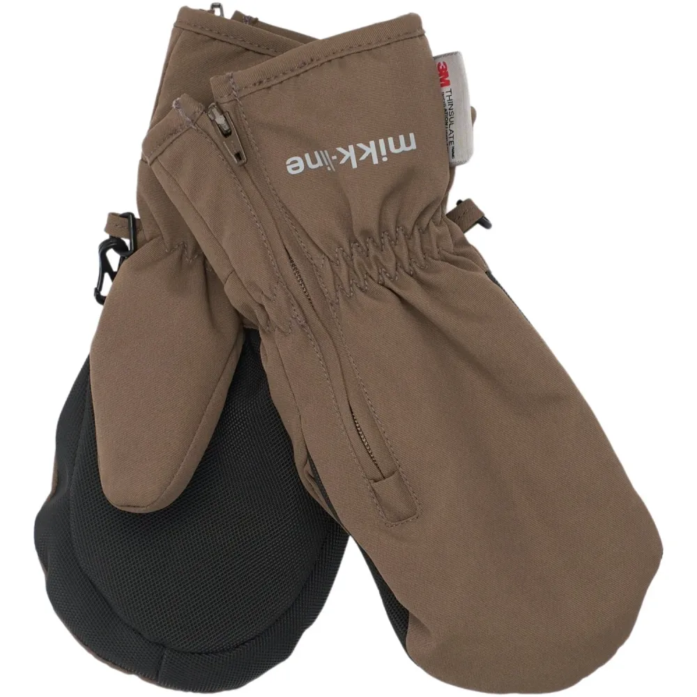 Mikk-Line Chocolate Chip Poly-material Tussor Vanter Med Lynlås 74