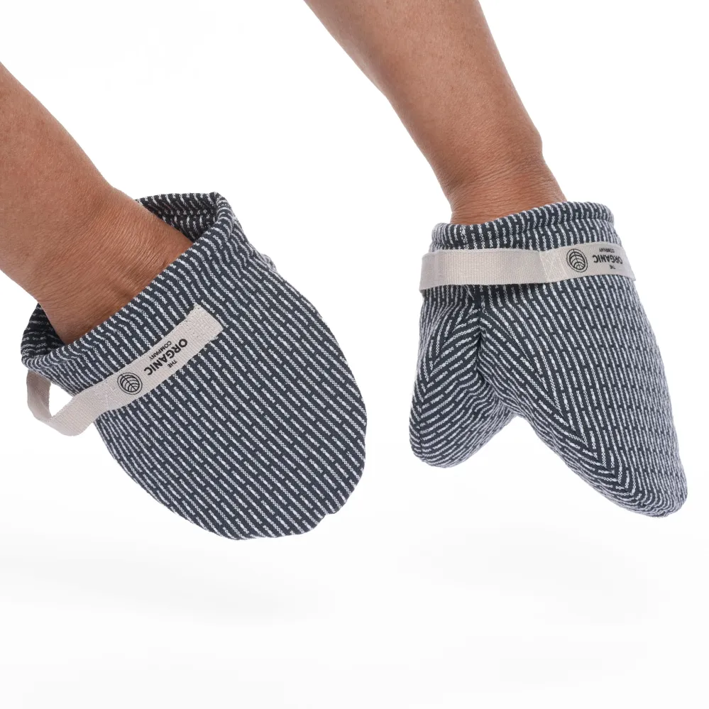 Tiny Oven Mitts i økologisk bomuld fra Organic Company, Evening Grey