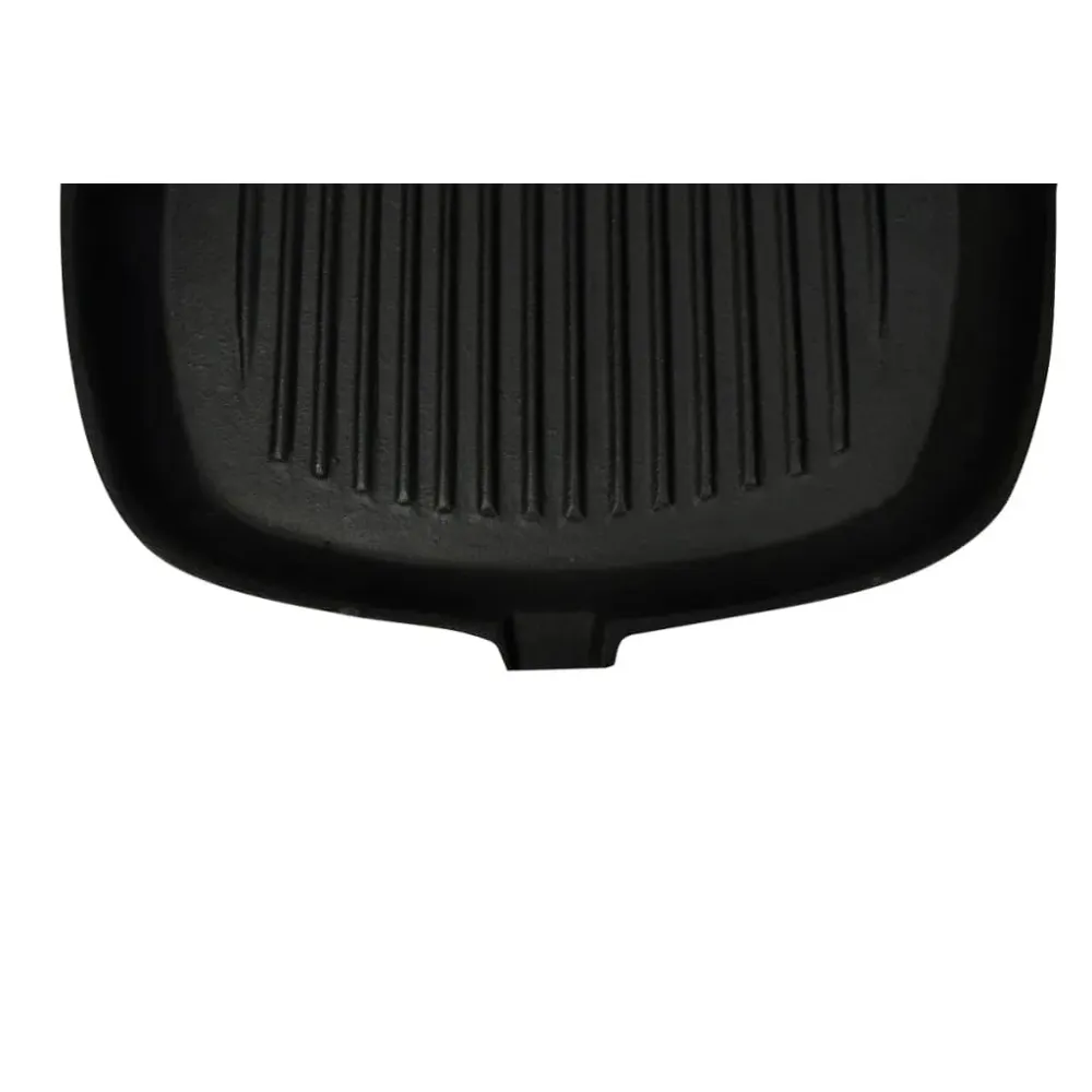 Grillpande I Støbejern Med Træhåndtag 20X20 Cm