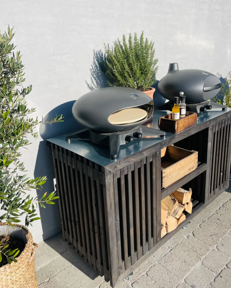 Luksus Grillbord med Paired Gasflaskeskjuler | Sorte traller 52