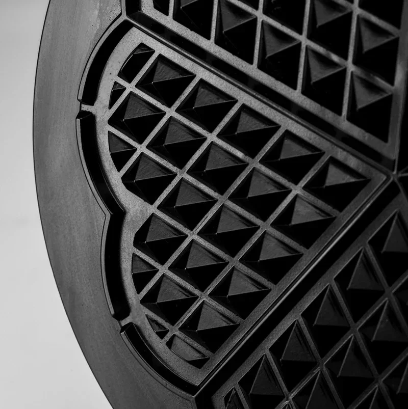OBH VAFFELJERN DOUBLE CHARCOAL