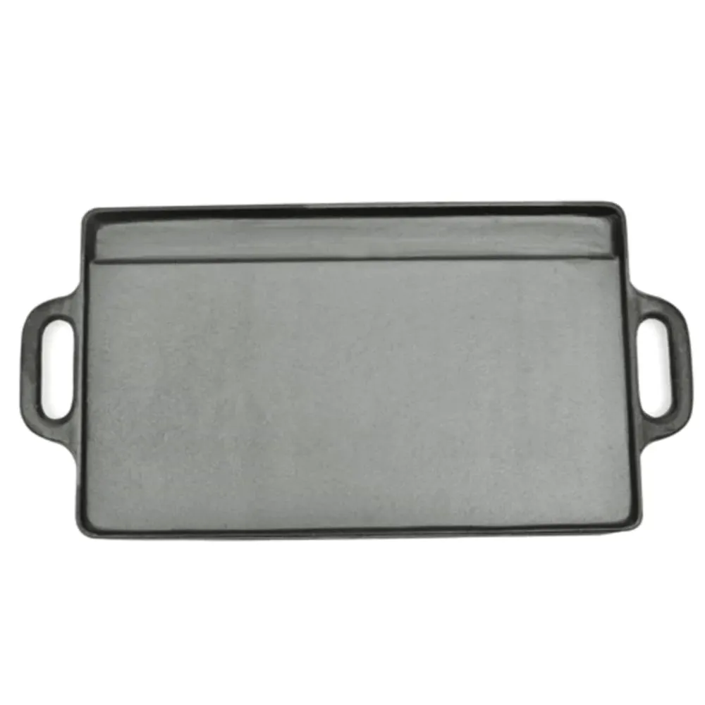 Vendbar Grillpande I Støbejern 2 Stk. 38X23 Cm