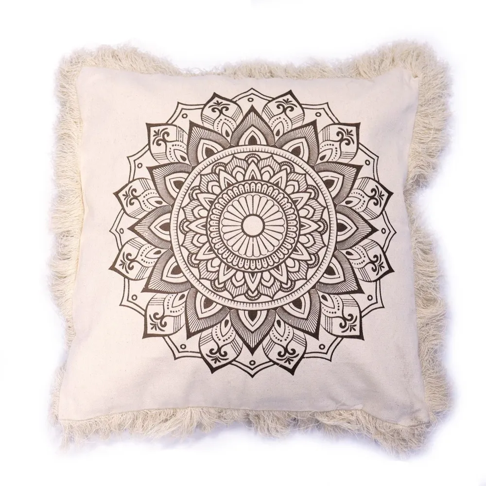 Bomuld Pudebetræk Lotus Mandala 60x60 cm Bronze