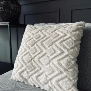 Pude ink fyld - 45x45cm Lys ZigZag