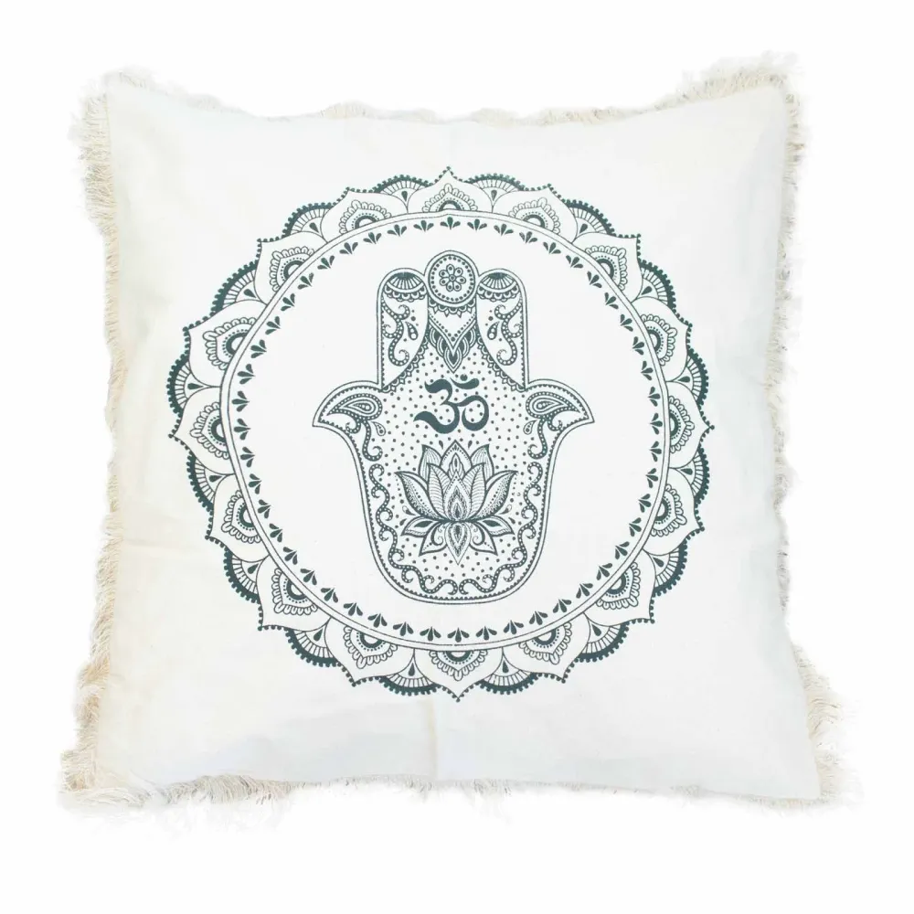 Pudevår Hamsa Mandala 60x60cm Grøn