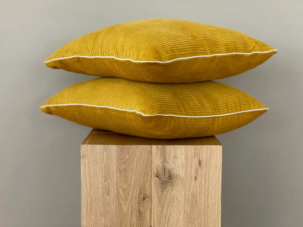 Pudebetræk ledning bred ledning gul sennep