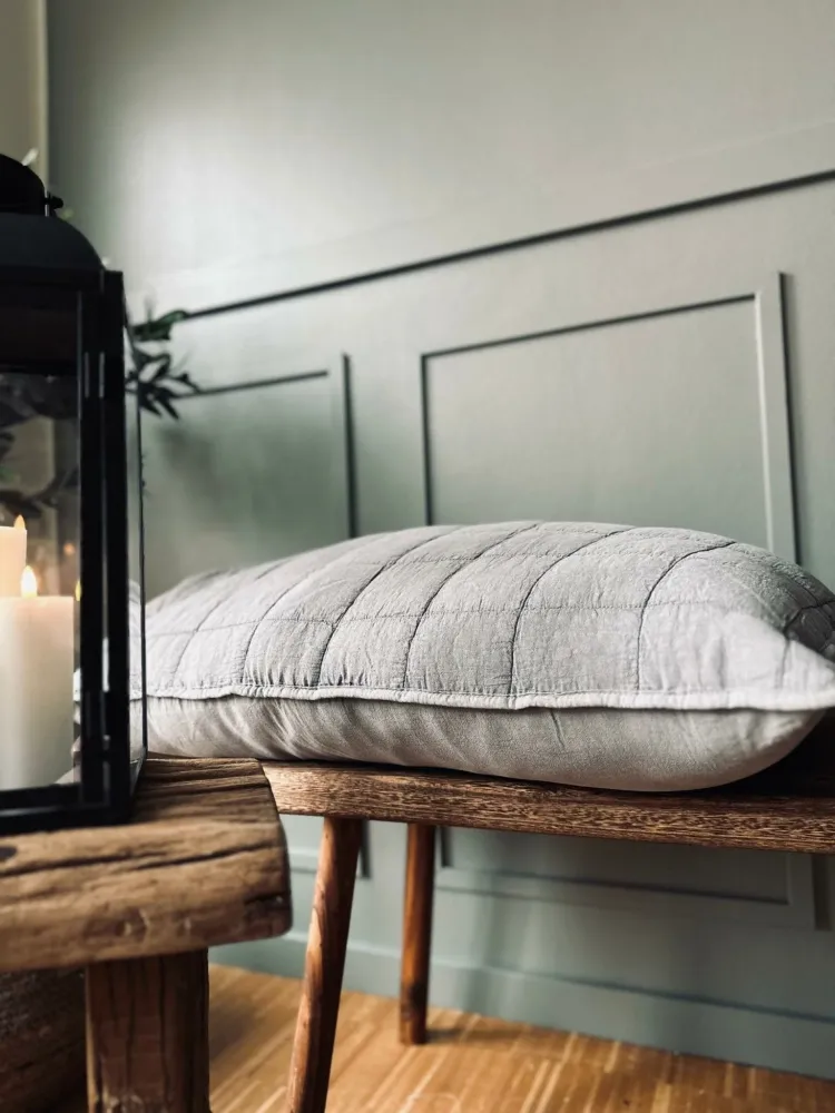Pudestykke STONE-WASHED Quilt – Nordic grey 60×90