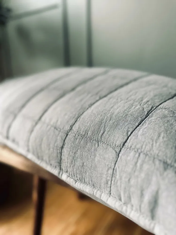 Pudestykke STONE-WASHED Quilt – Nordic grey 60×90