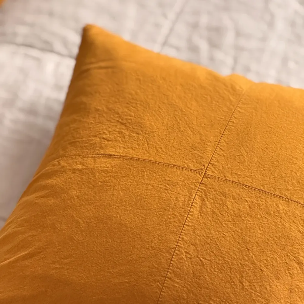 Upcycled pudebetræk, 40x40cm, brændt orange, Emily