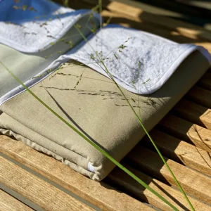 Puslemåtte linned naturlig brun