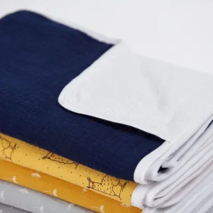 Puslemåtte muslin mørkeblå