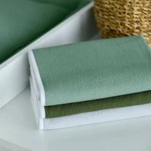 Pusleunderlag dobbelt crepe grøn jade