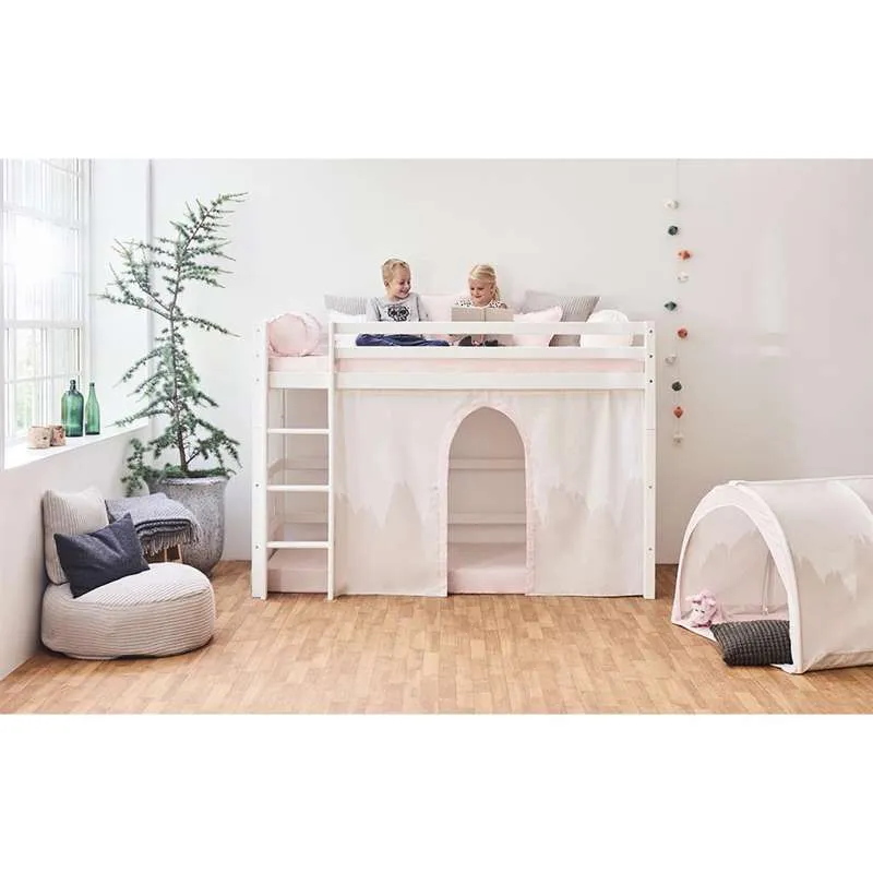 Hoppekids Pølsepude m. Flæser - WINTER WONDERLAND - Hvid