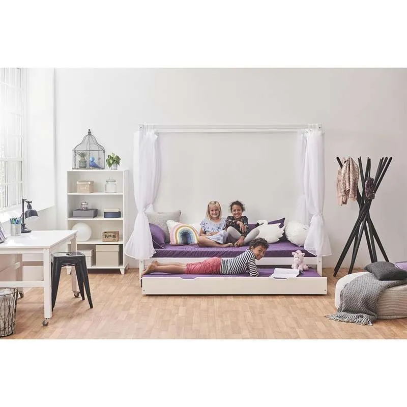 Hoppekids Pølsepude m. Flæser - WINTER WONDERLAND - Hvid